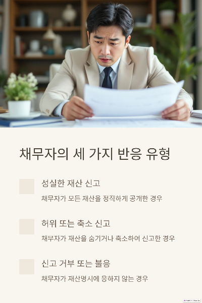 채무자의 반응 유형