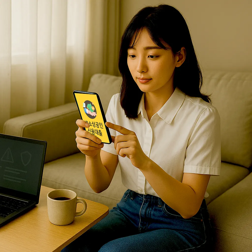 대출을 확인하는 사람