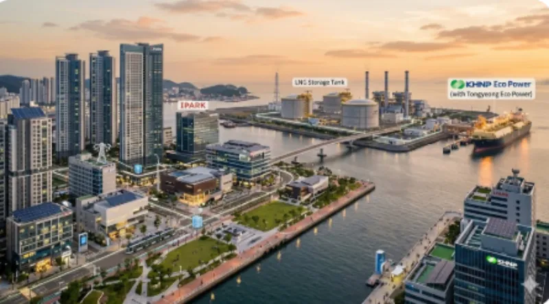 HDC 현대산업개발 복합 개발 프로젝트와 도시 인프라 개념 이미지