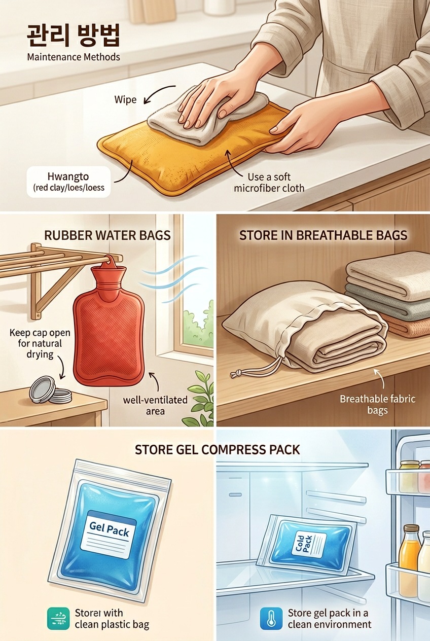 냉온찜질팩 고르는법 생활 속 활용 장면