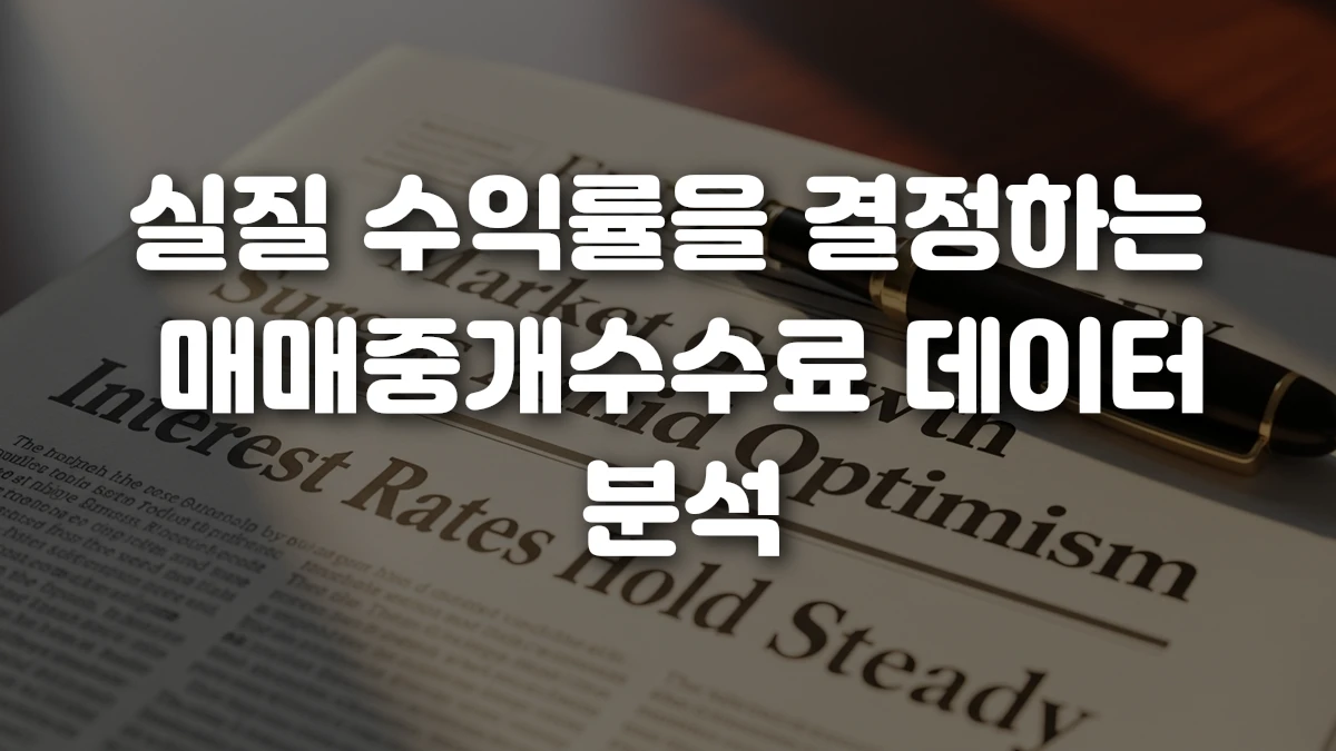 실질 수익률을 결정하는 매매중개수수료 데이터 분석