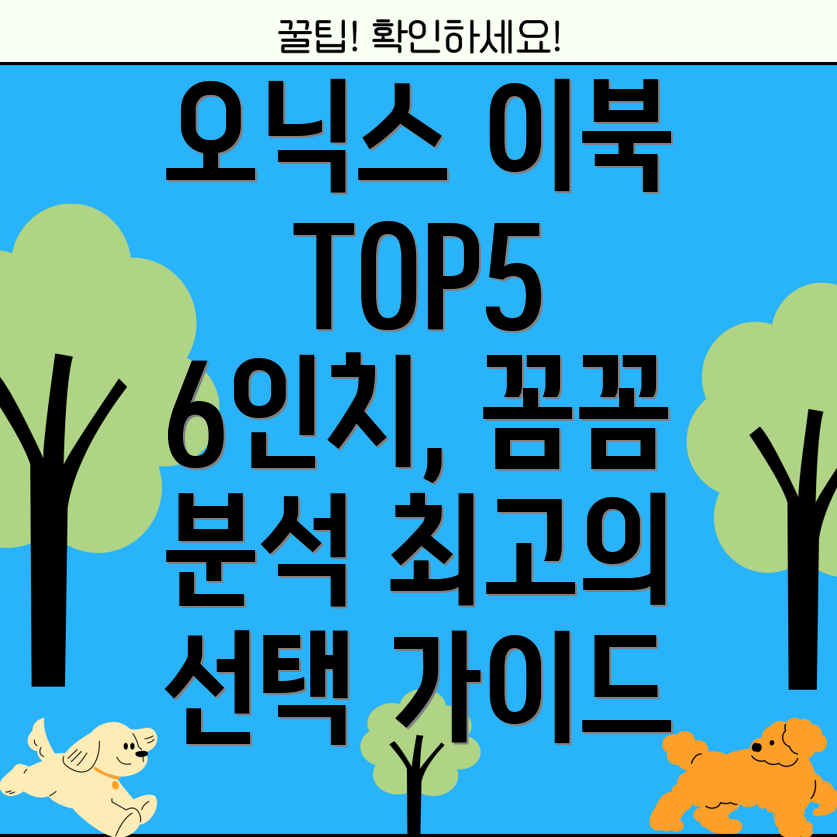 오닉스북스포크5s6인치이북리더기선택가이드와상세분석Top5