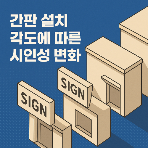 간판 설치 각도에 따른 시인성 변화 — 매출을 좌우하는 숨은 변수
