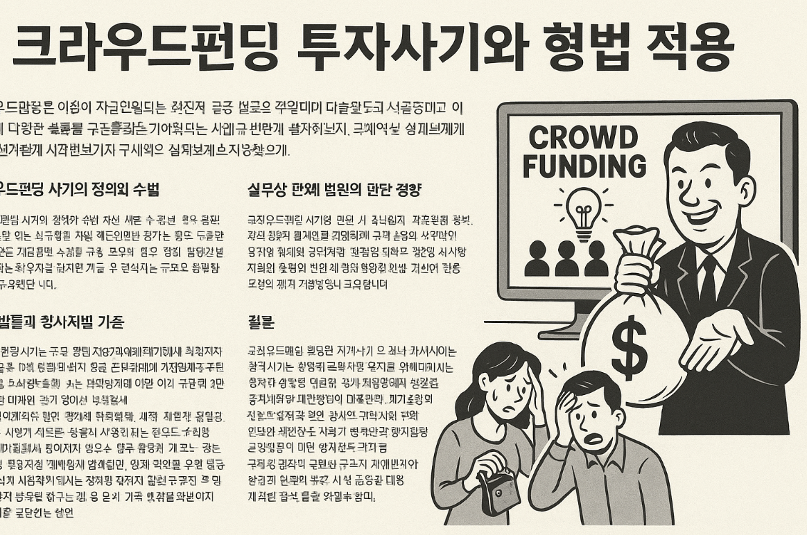 크라우드펀딩 사기의 정의, 처벌 기준, 법원의 판단