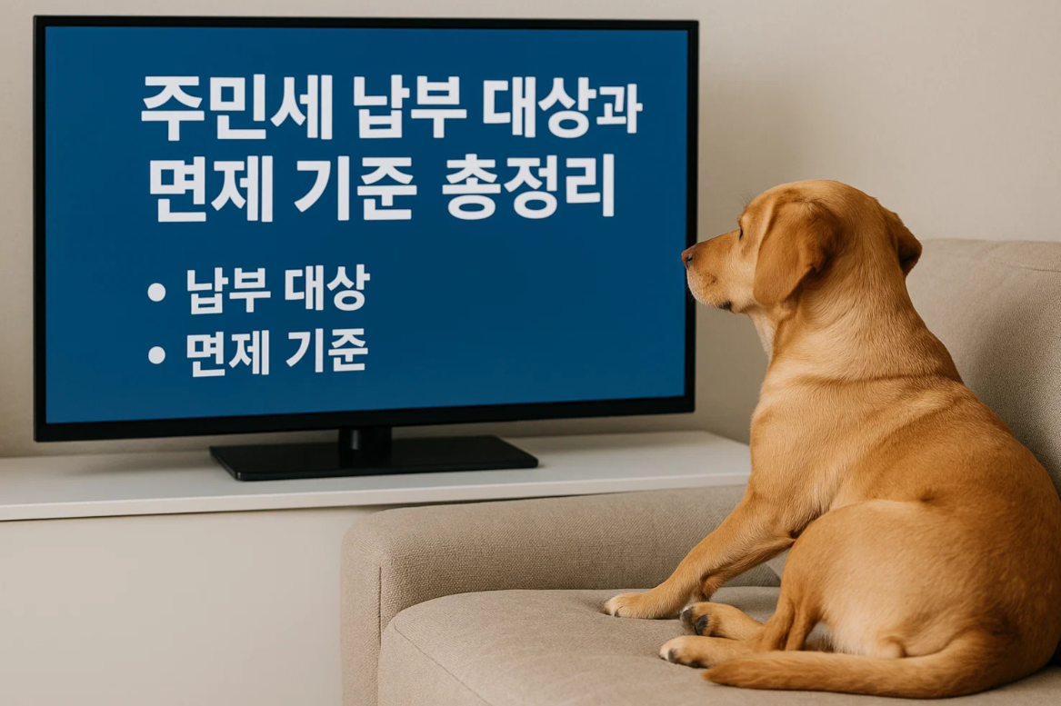 주민세 납부 대상과 면제 기준 총정리