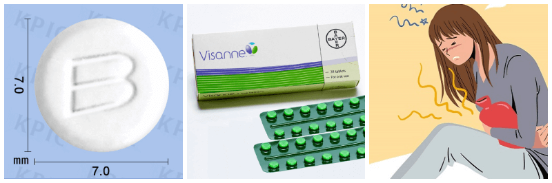 비잔정, 배 통증 사진