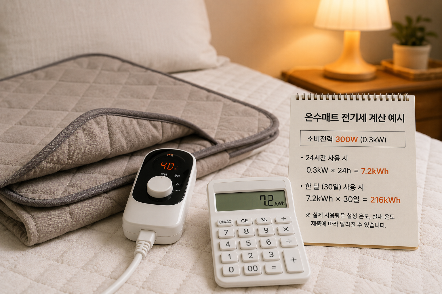 온수매트 하루 종일 켜두면 전기세 얼마나 나올까? 한 달 전기요금 계산