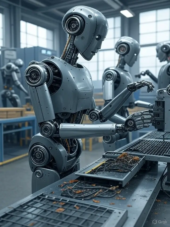 일하고 있는 로봇