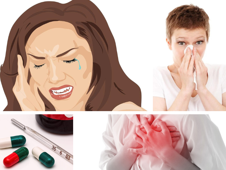 가래 피 두통과 콧물 통증을 위한 약물치료