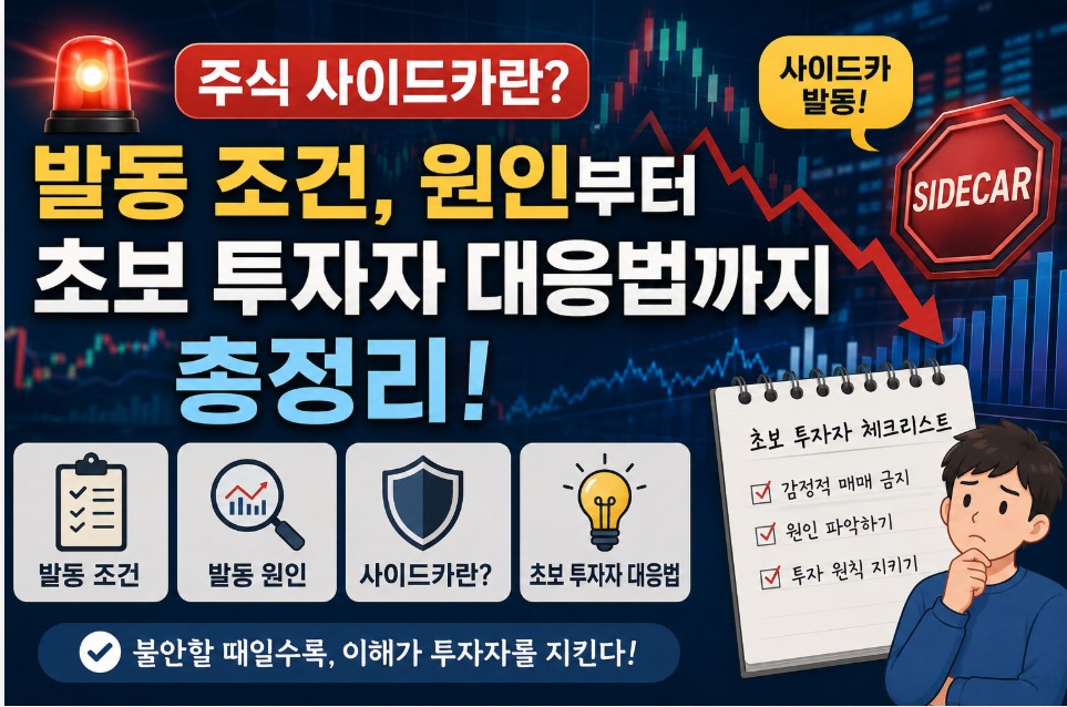 주식 사이드카가 또 발동? 내 주식 괜찮을까? 초보 투자자가 꼭 알아야 할 모든 것