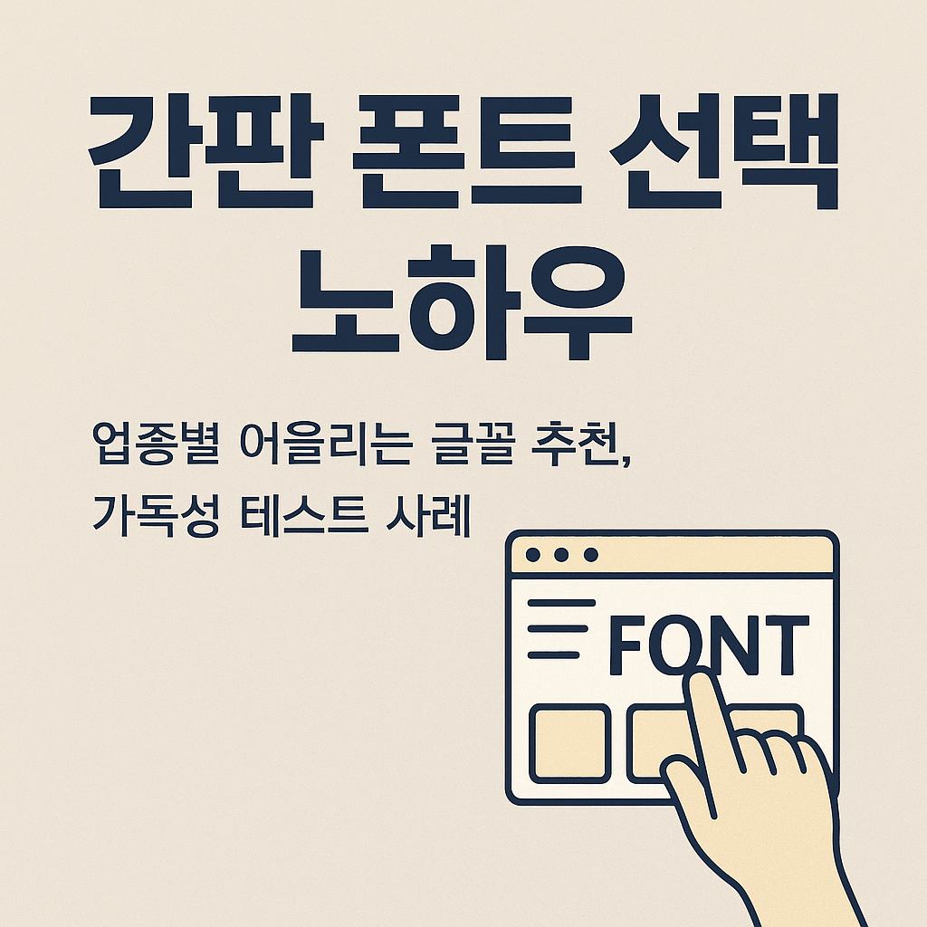 간판 폰트 선택 노하우(업종별 어울리는 글꼴 추천, 가독성 테스트 사례)
