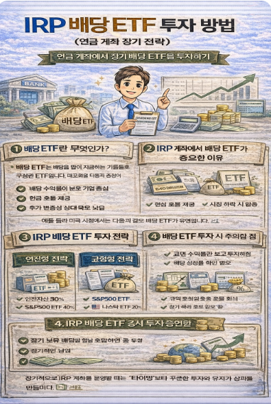 IRP 배당 ETF 투자 방법 인포그라피