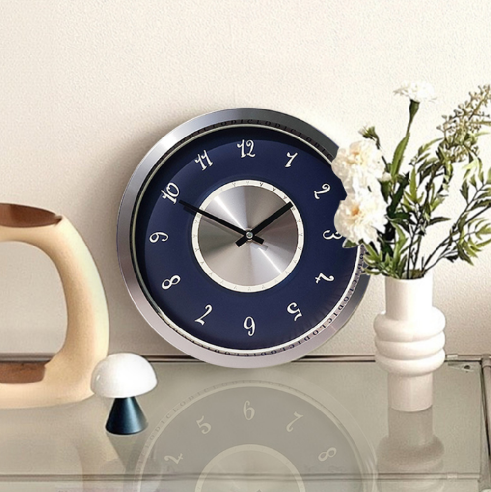 고급 알루미늄 벽시계, 무타공 벽걸이 시계; 디클로 글린트휴(Diclo Glint Hue)