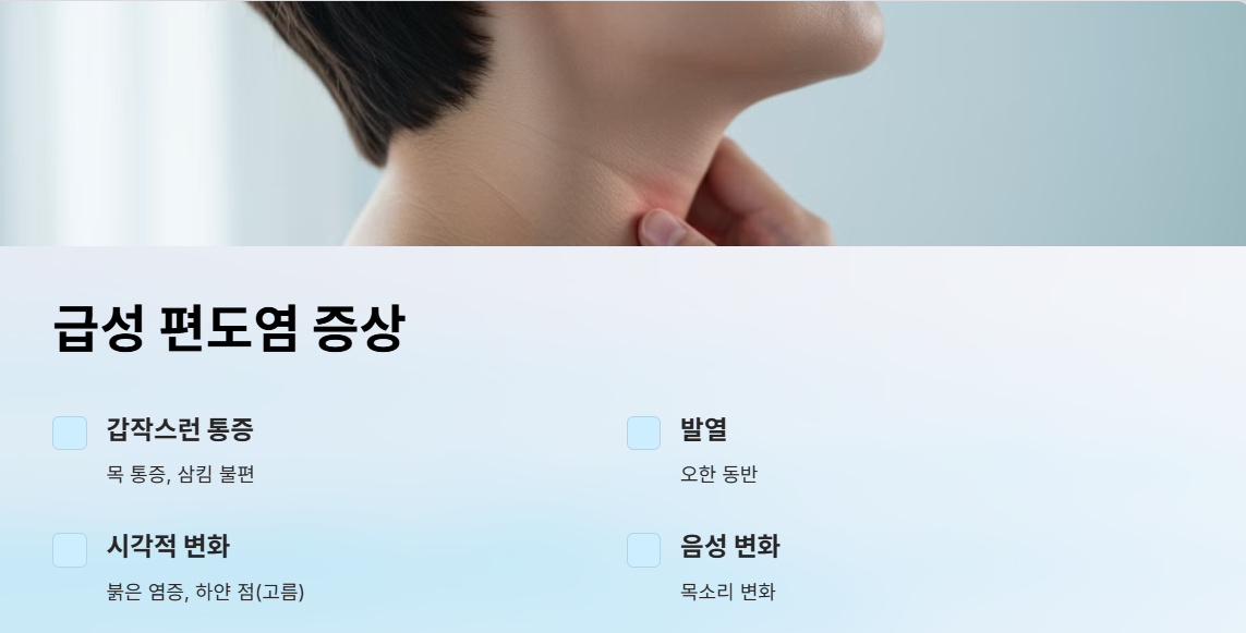 급성 편도염 증상