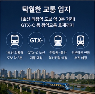 의왕역 SK뷰 입지! GTX-C 교통호재까지 기대