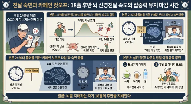 라운딩전 숙면이 중용한 이유에 대한 설명 이미지