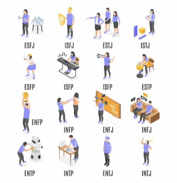 MBTI 유형의 일반적인 특성 그림 이미지