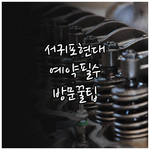 서귀포 현대자동차 서비스센터 예약 방..