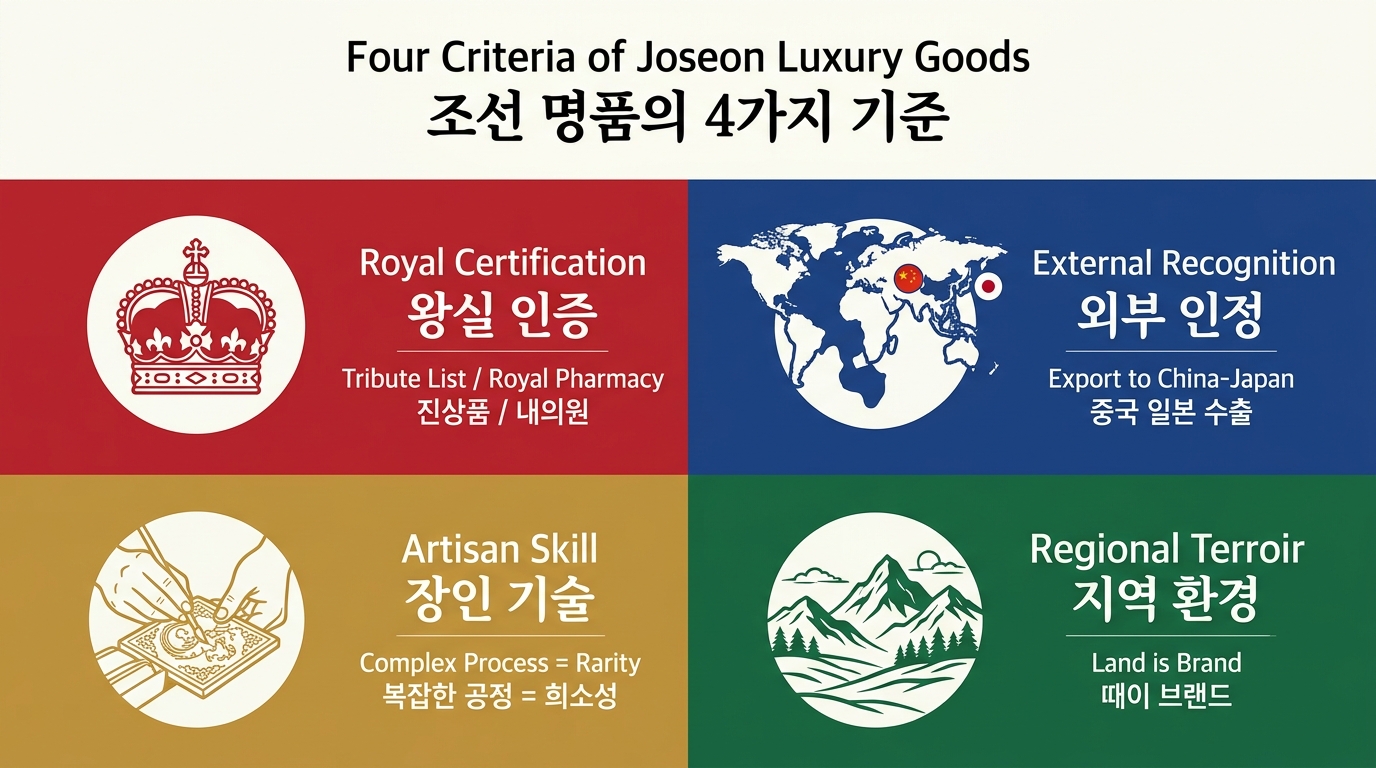 Four Criteria of Joseon Luxury Goods 조선 명품의 4가지 기준