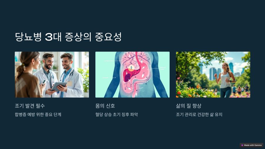 당뇨병 3대 증상의 중요성