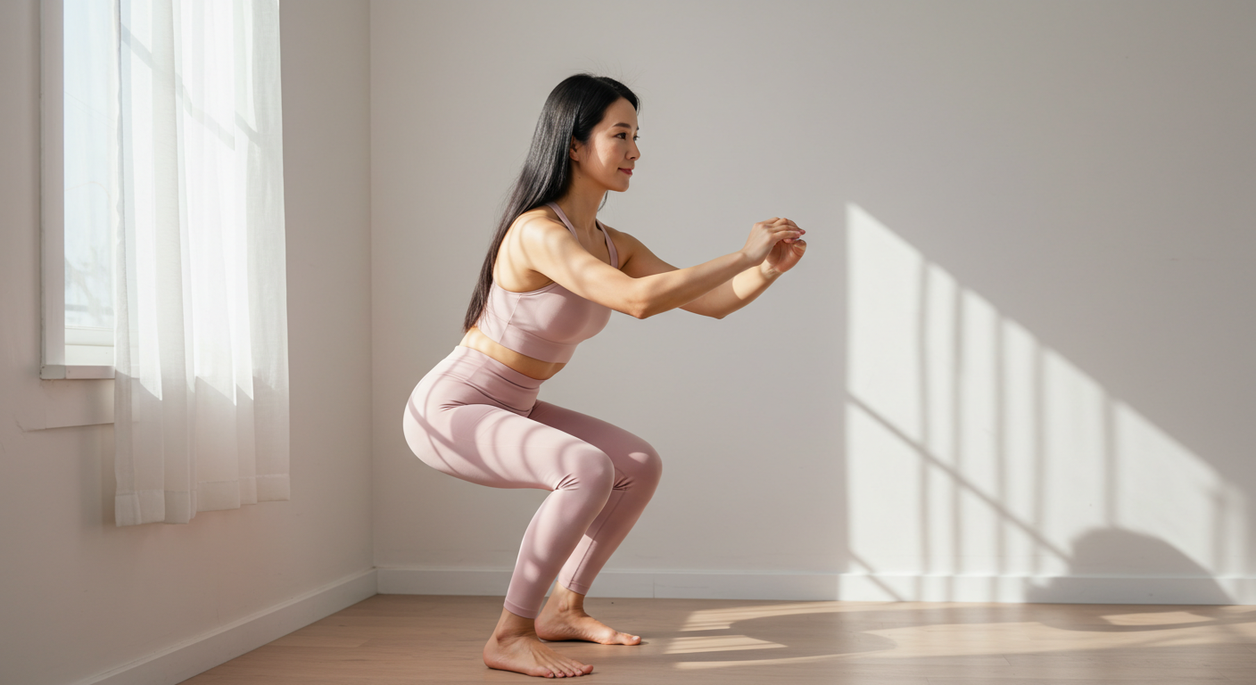 체어스쿼트&amp;#44; 벽스쿼트