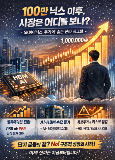 💥 100만 닉스 이후, 시장은 어디를 보나? SK하이닉스 주가에 숨은 진짜 시그널
