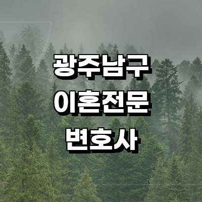 광주 남구 이혼 변호사