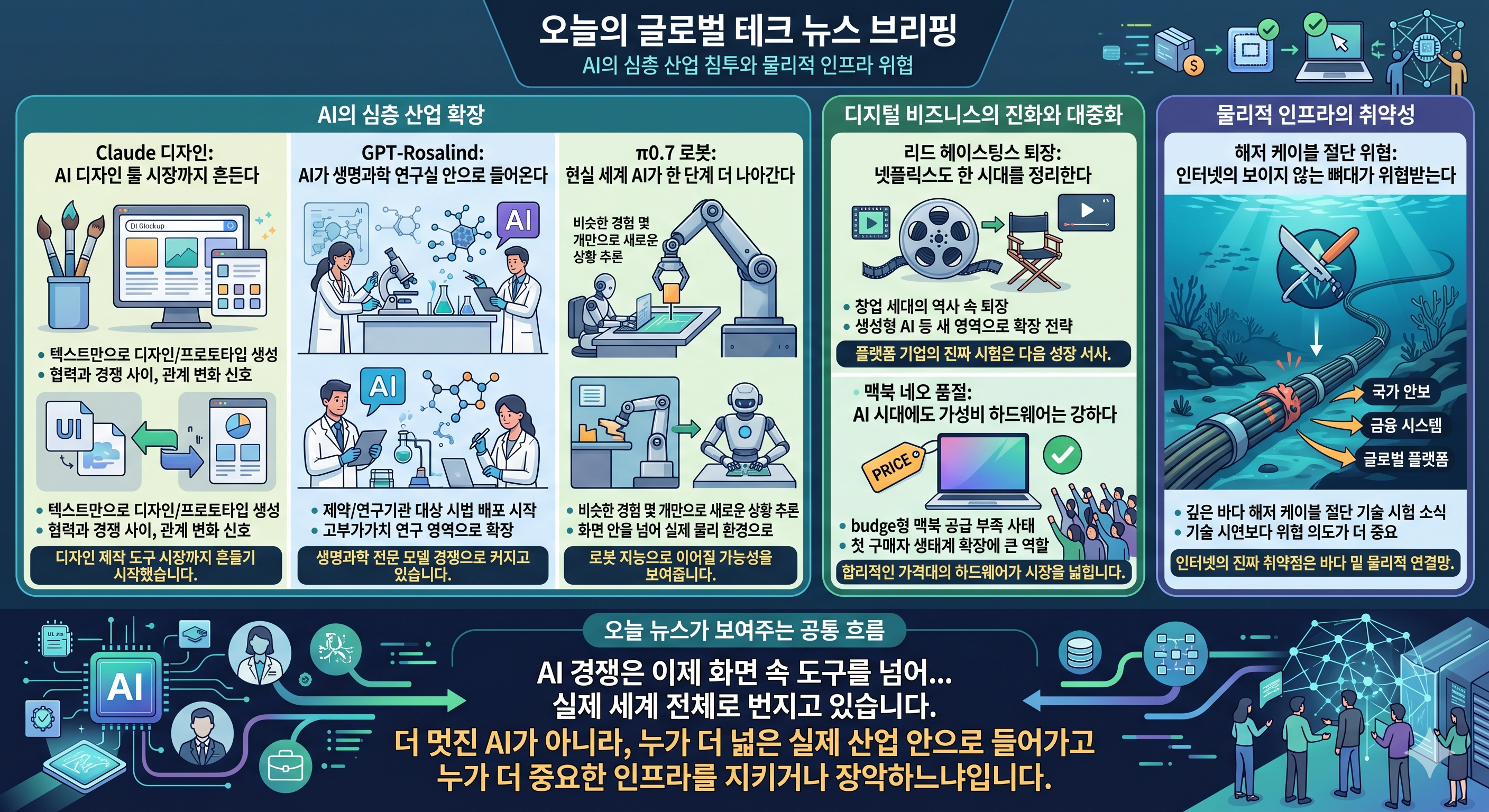 클로드 디자인부터 해저 케이블 위협까지