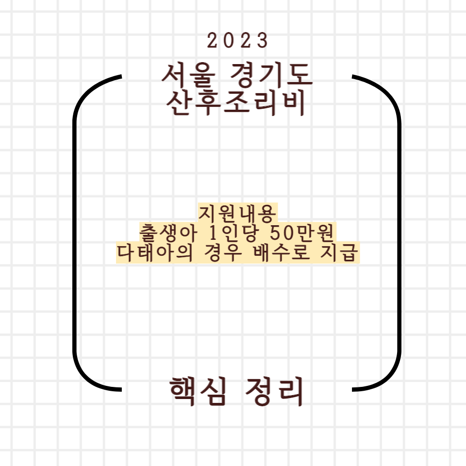  산후 조리비 핵심정리_1 