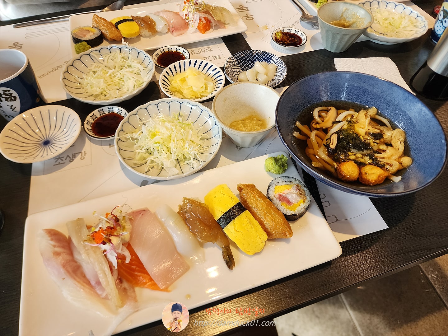 초밥 9p + 우동