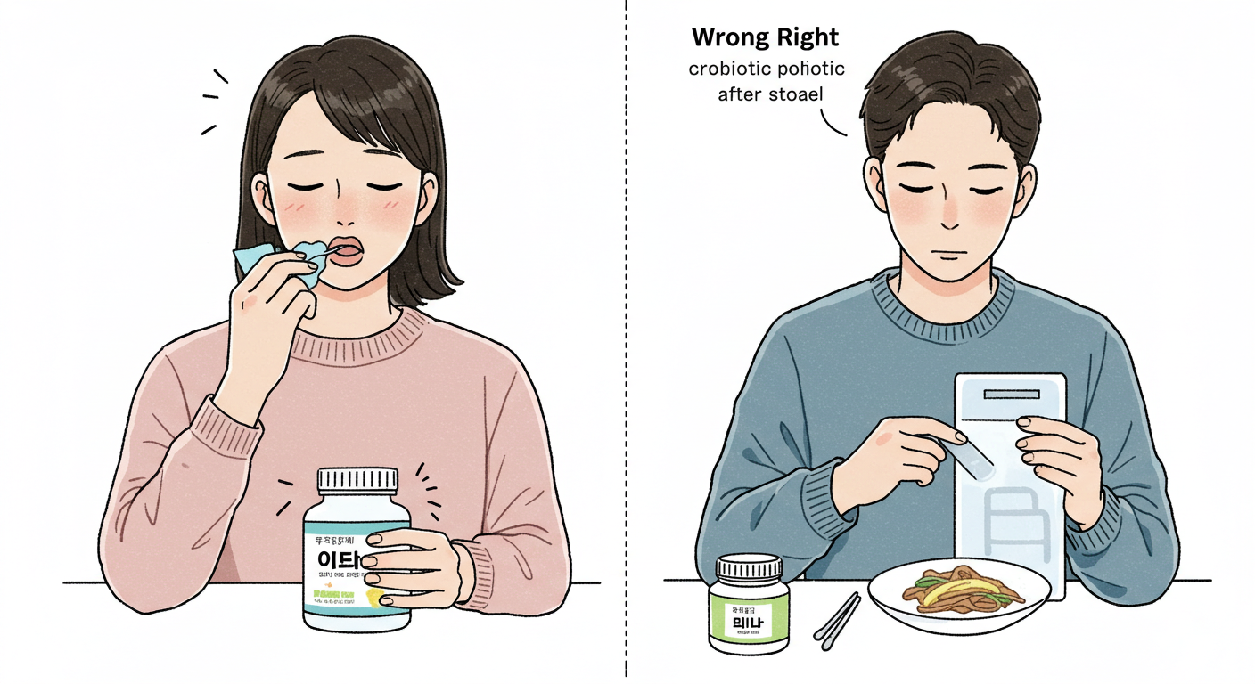 올바른 유산균 복용법과 잘못된 복용법 비교