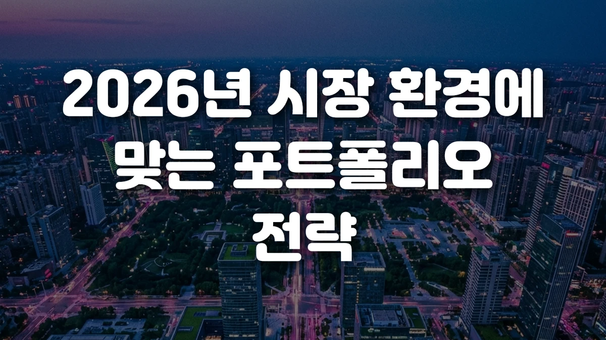2026년 시장 환경에 맞는 포트폴리오 전략