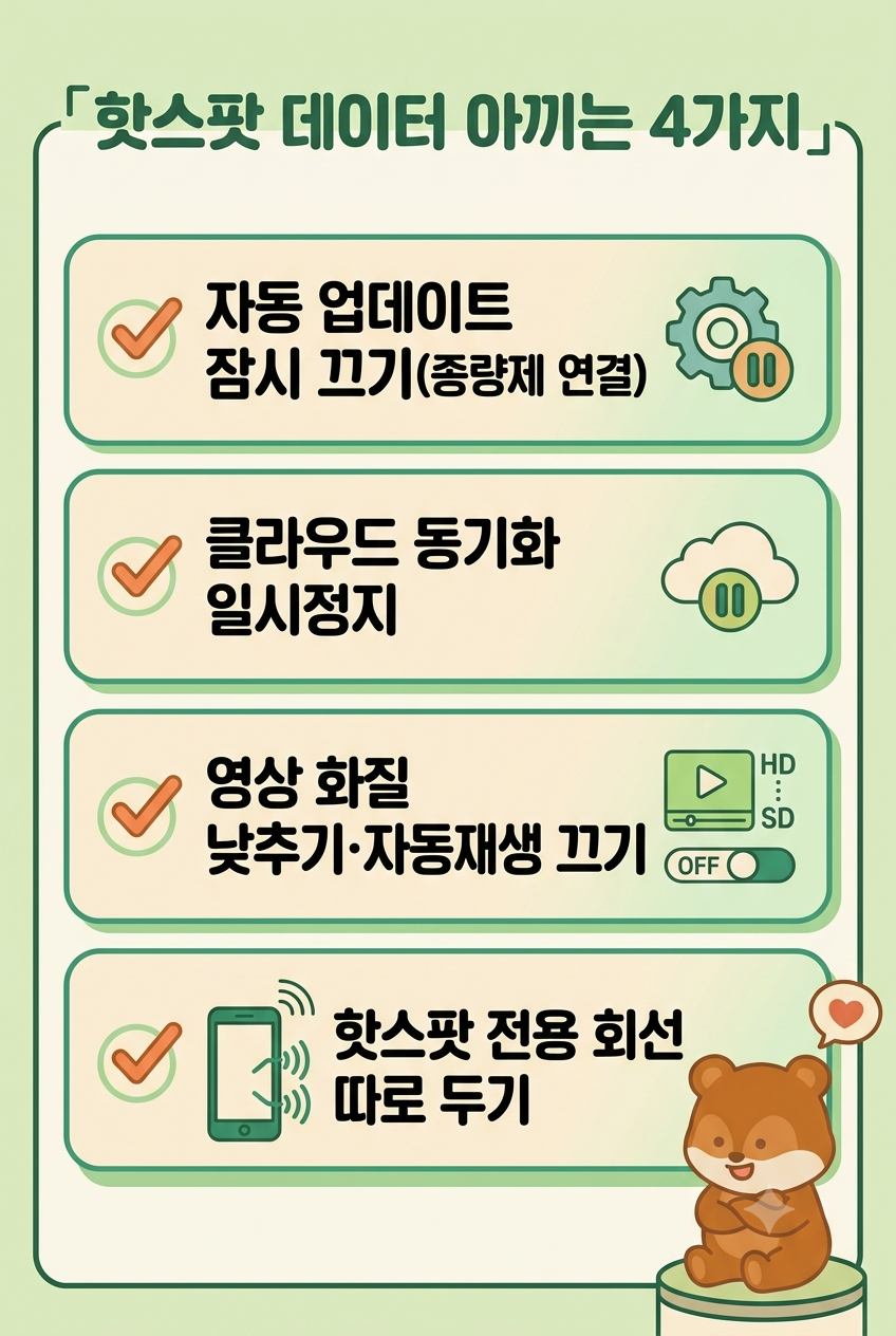 선불폰 핫스팟 하루 몇 GB나 쓸까 — 사용량으로 요금제 고르는 기준 (396·459)