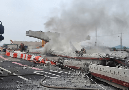 시흥 고가차로 붕괴 현장 (출처:경기도소방안전재난본부)
