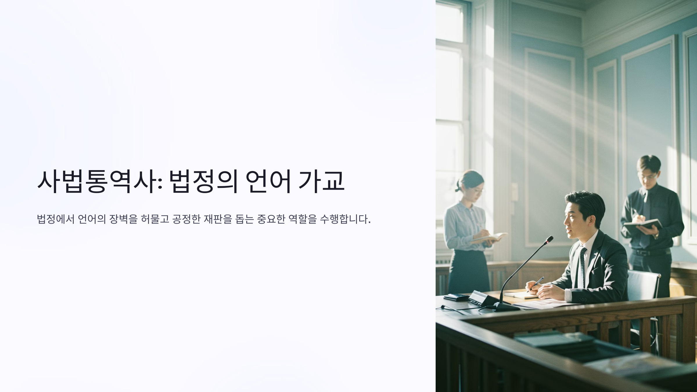 사법통역사란? 역할과 중요성