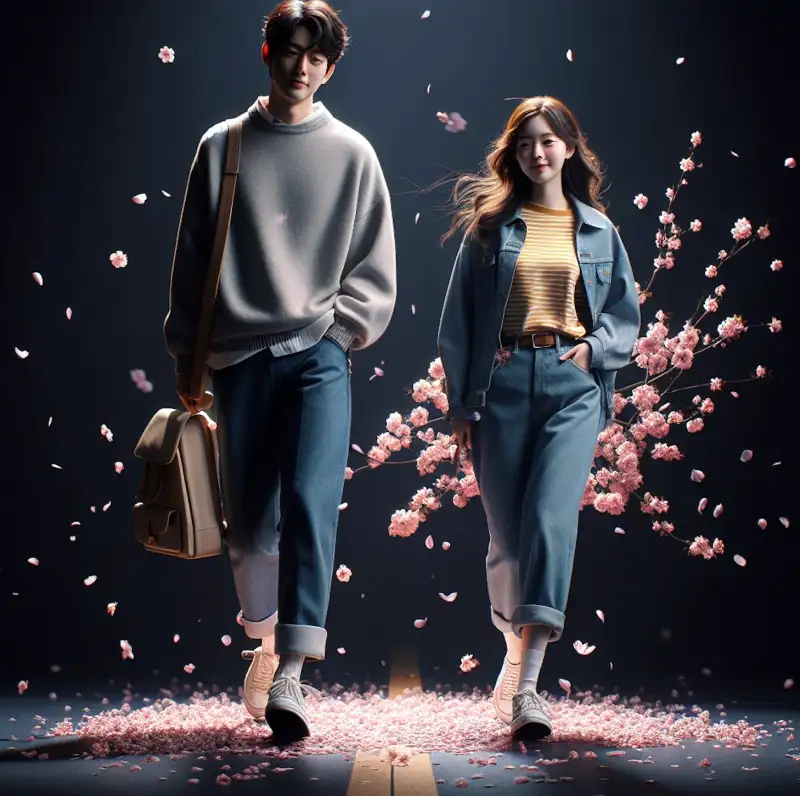 4월-경주-가볼만한곳-벚꽃명소-여행하는-커플의-모습