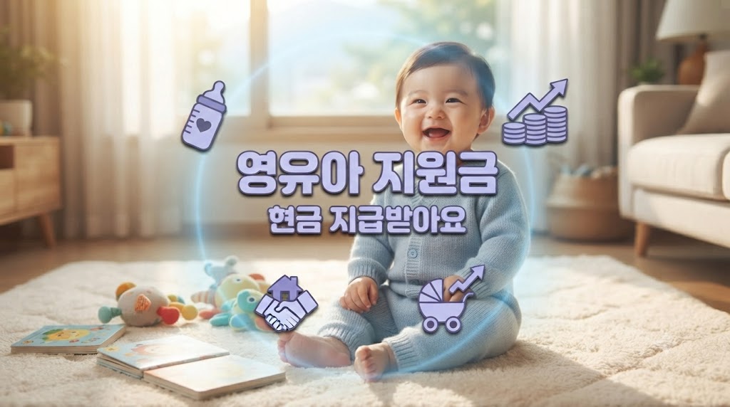 영유아 아기가 해맑게 웃고 있는 모습