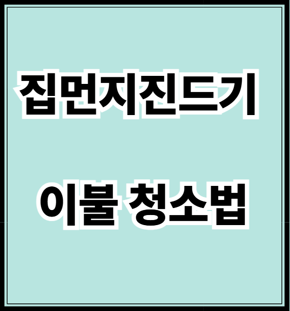 집먼지진드기 이불 청소법
