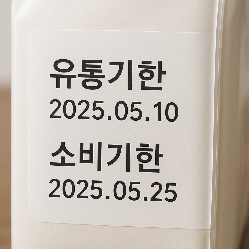유통기한과 소비기한의 표기 사진