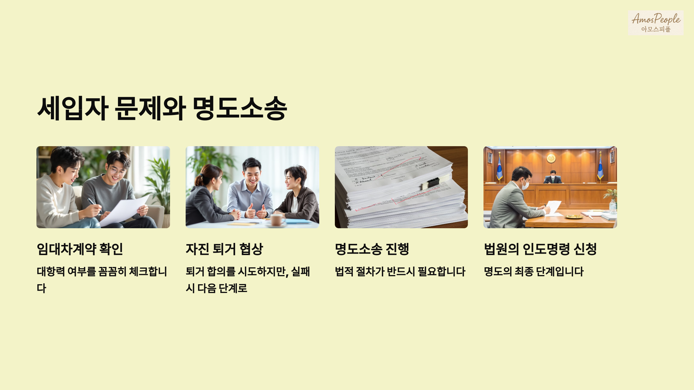 세입자 문제와 명도소송