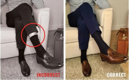 수트를 입을 때 꼭 맞는 양말을 신어야 하는 이유