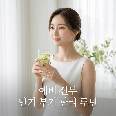 결혼식/촬영 앞둔 예비 신부를 위한 건강한 단기 부기 제거 루틴