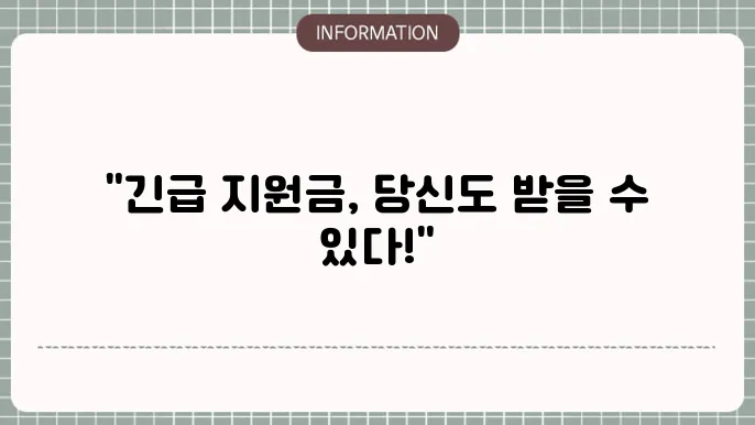 긴급 고용안정 지원금: 지원 조건 및 신청 방법 안내