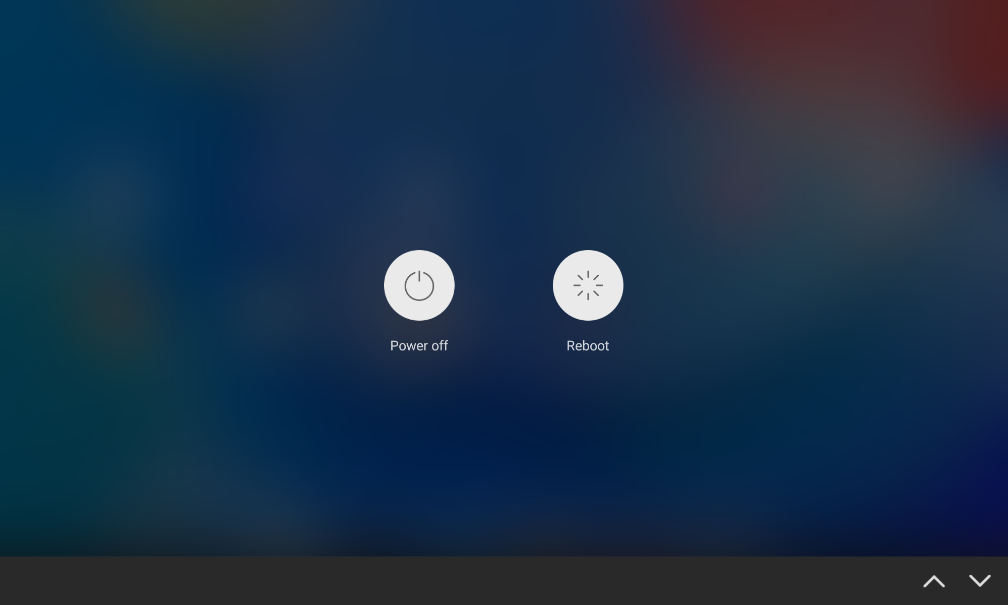 reboot을 눌러주세요.