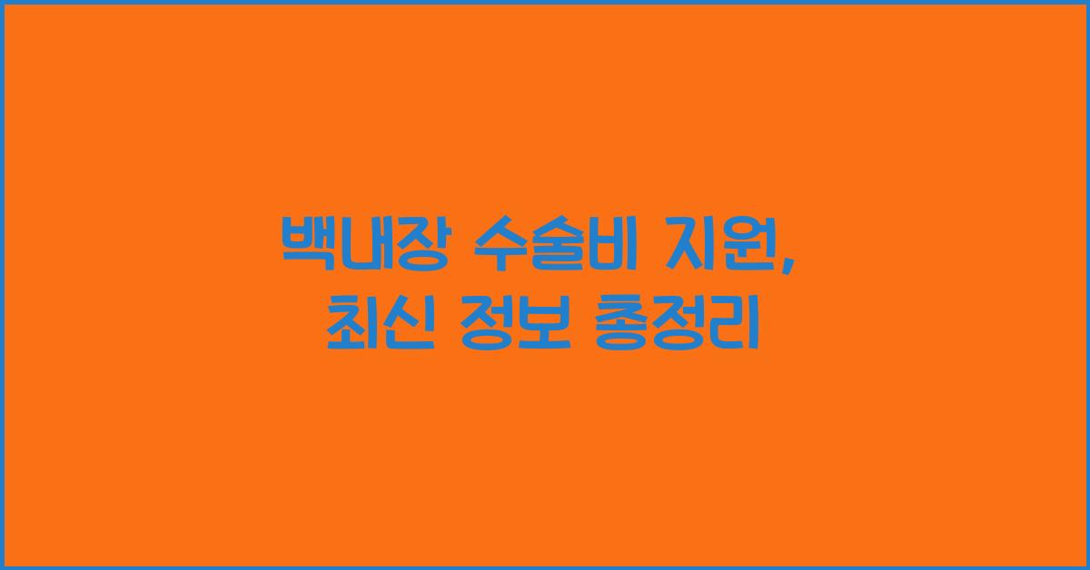 백내장 수술비 지원