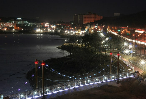 천안 천호지 야경 사진