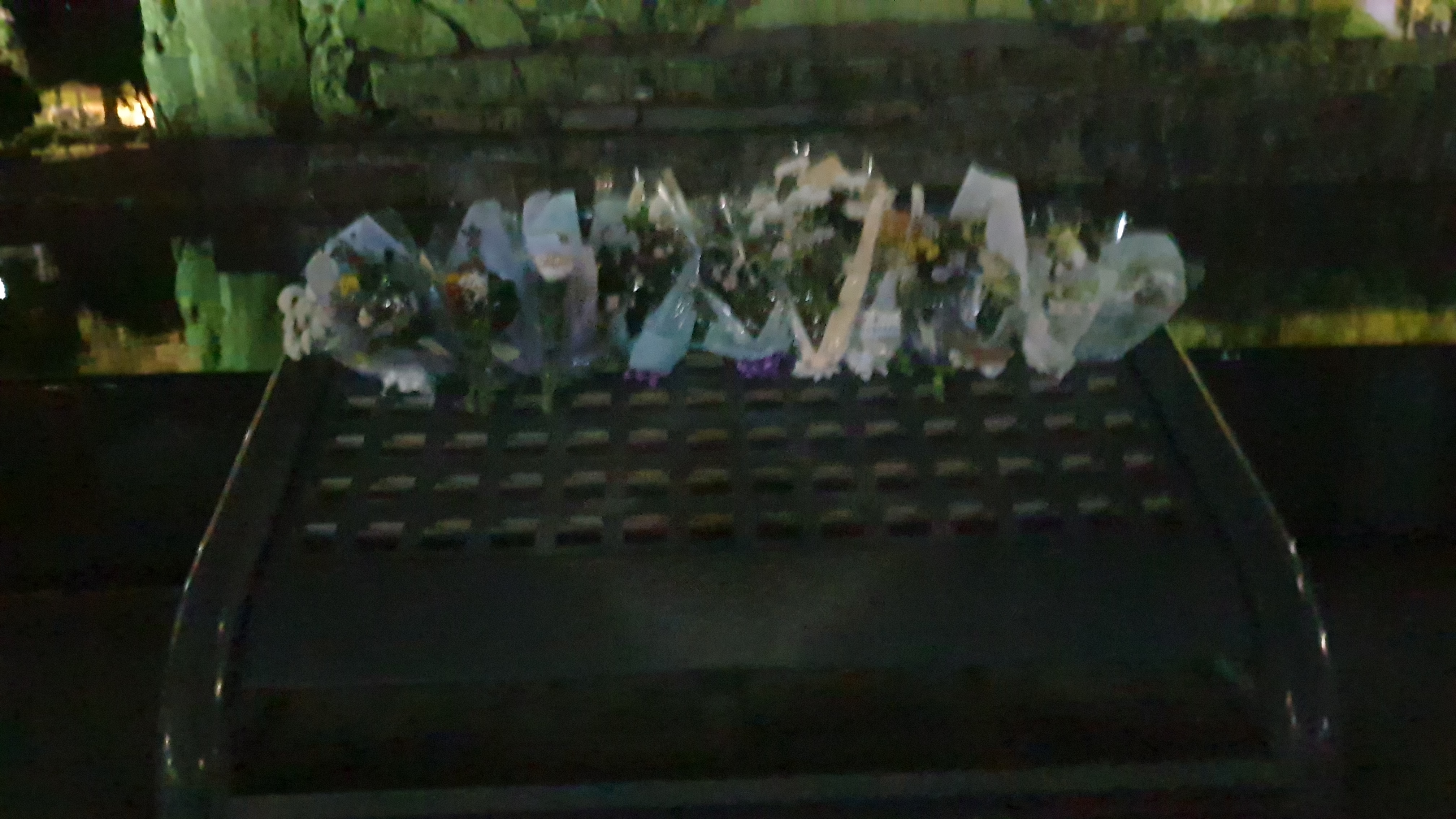 평화의 상 바로앞 헌화하는 곳