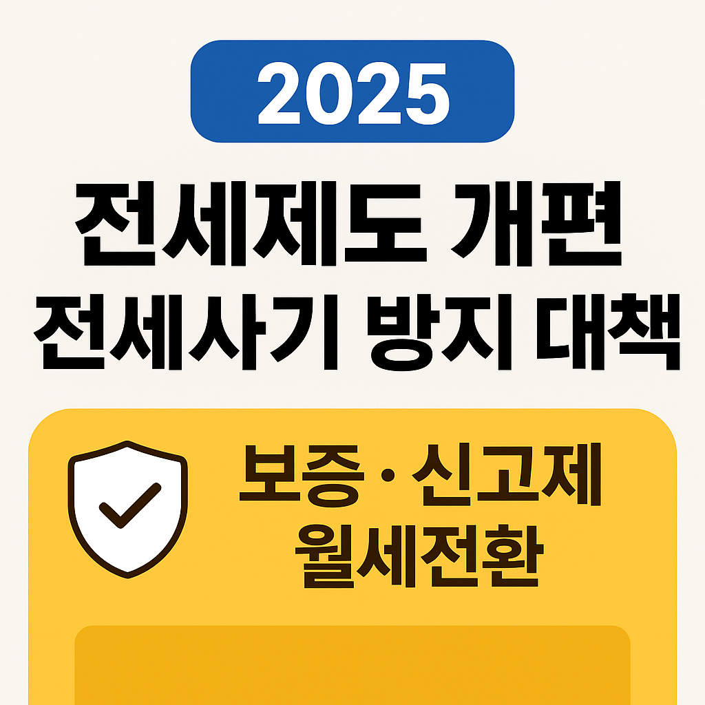 🛡️ 2025 전세제도 개편 & 전세사기 방지 대책|보증·신고제·월세전환 한눈에