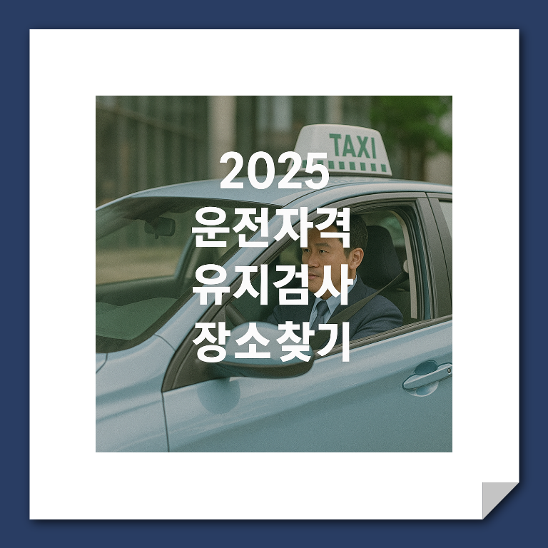 운전자격유지검사 장소