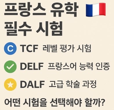 프랑스 유학 필수 시험 안내 사진